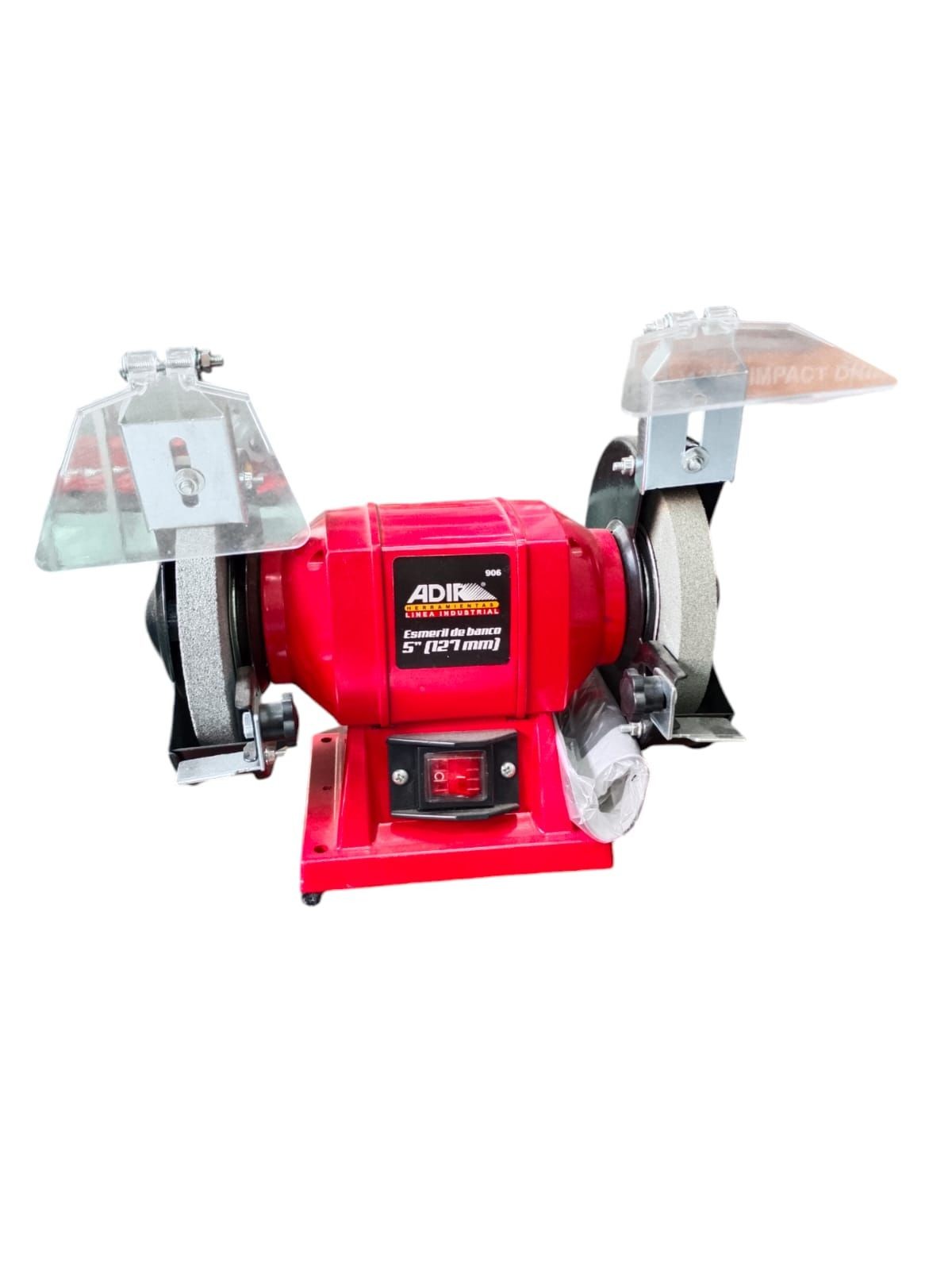 esmeril dual de banco marca adir color rojo