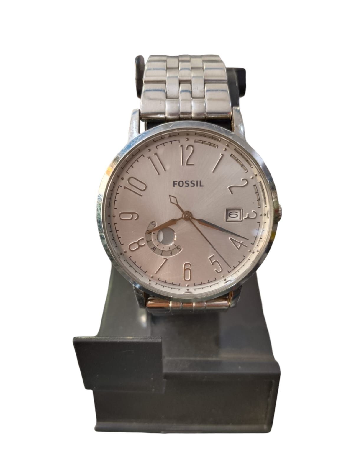 reloj fossil de acero inoxidable color plata