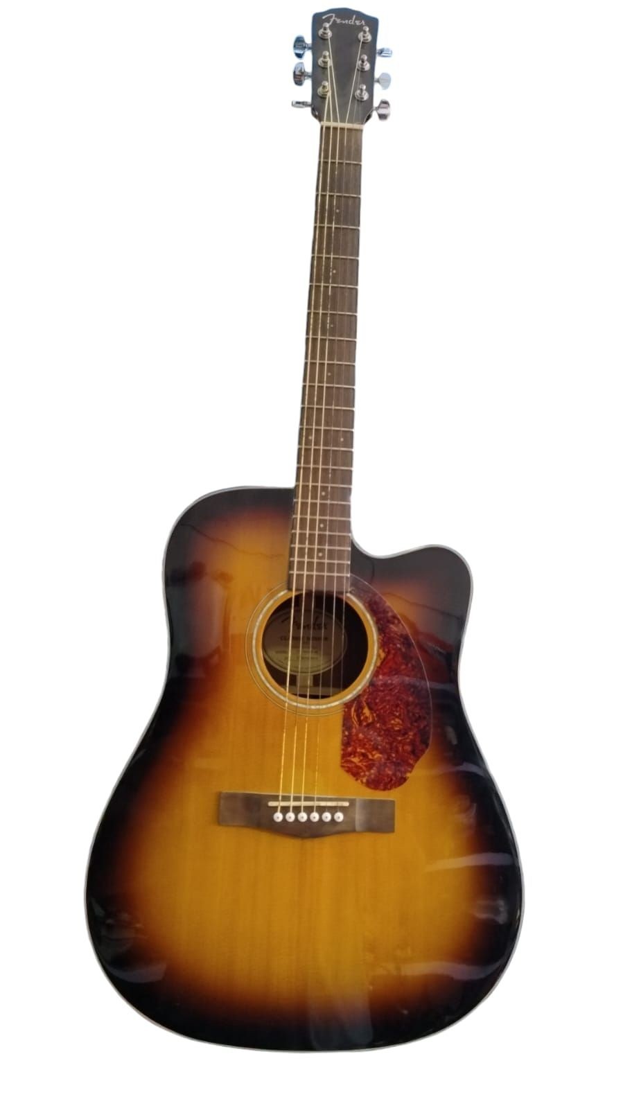 guitarra acustica de madera color cafe