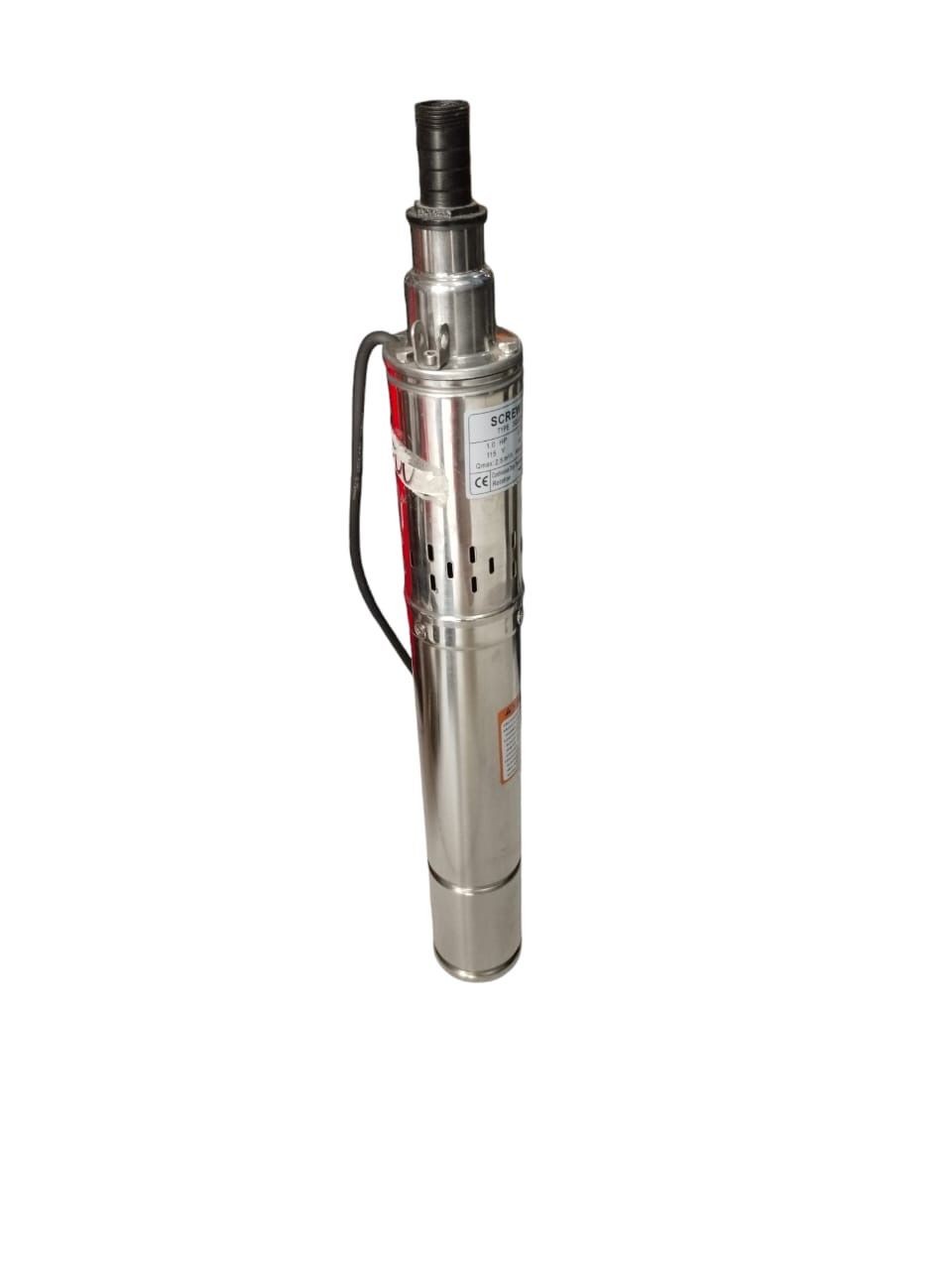 bomba de agua sumergible de 1 hp plateada