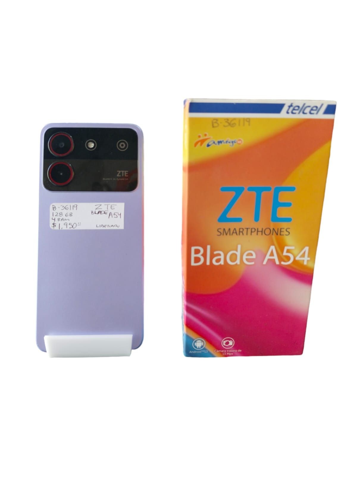 celular zte balde a54 color morado