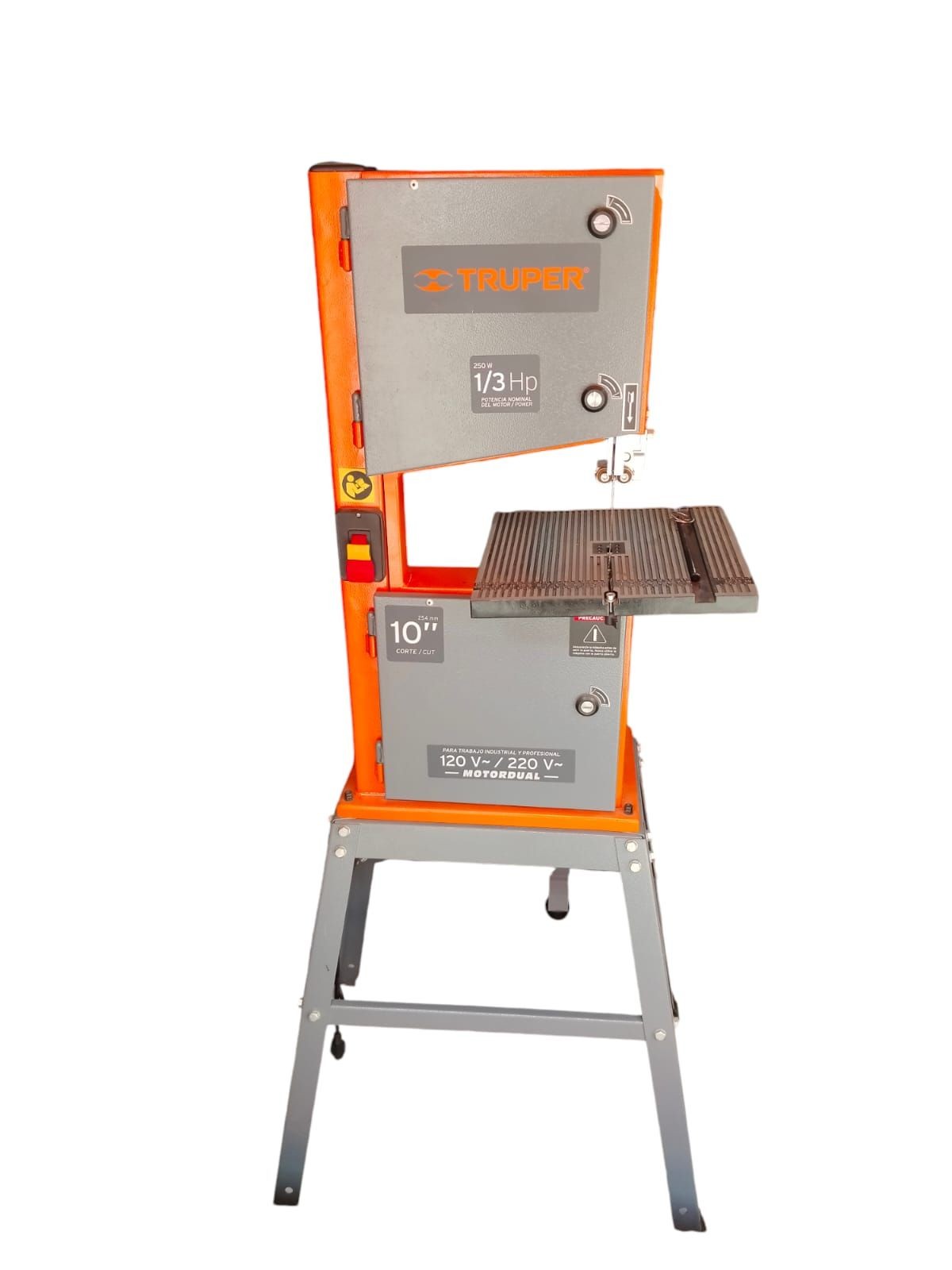 sierra cinta industrial marca truper color gris